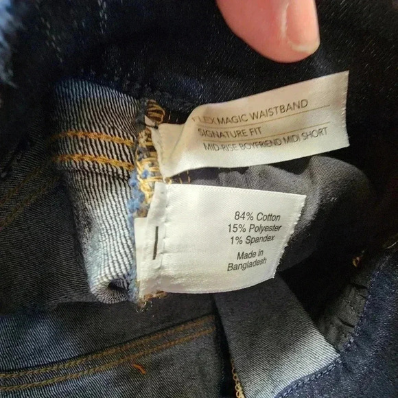 NWT LANE BRYANT SUPER STRETCH BOYFREIND MIDI SHORTS PLUS SIZE 22 BLUE DENIM - Picture 8 of 9